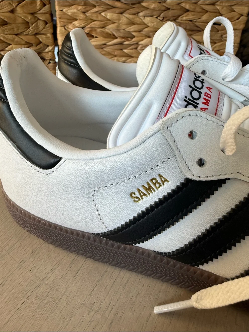 adidas White Black Gum Samba  Trainer